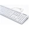 GETT GCQ CleanType Easy Basic USB superficie antimicrobica a prova di schizzo bianco 105 tasti (CH) (KL25206)