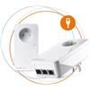 devolo Magic 2 LAN triplo Starter Kit, G.hn, 3x RJ-45, confezione da 2, versione FR/tipo E