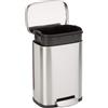 Amazon Basics Cestino dei rifiuti, resistente allo sporco, rettangolare 5 l, 18,5 x 21,6 x 30 cm