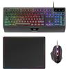 Mars Gaming MCP124, Cavo, USB, Tasti a membrana, QWERTY, LED RGB, Nero