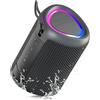 HOMEDE Altoparlante Bluetooth UOHHBOE da 15W, resistente all'acqua (IPX5), con LED e tecnologia TWS, batteria da 2500mAh
