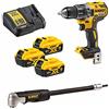 DEWALT Trapano avvitatore a batteria 3 batterie 5Ah e kit accessori DCD791P3A-QW