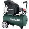 metabo Compressore Basic 200-24-80 l/min capacità di riempimento, 24 l dimensione del serbatoio, 8 bar compressore ad aria compressa, 180 l/min capacità di aspirazione, 1,2 kW - Lubrificato ad olio