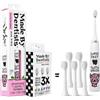Made by Dentists Spazzolino elettrico per bambini - Spazzolino vibrante ricaricabile con timer, include 6 testine di ricambio, pulisce delicatamente i denti, per ragazze e ragazzi, bambini e bambini