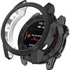 KUTEWEU Custodia per Garmin Fenix7/Fenix7 Solar/Fenix7 Sapphire Solar, TPU Silicone Protettivo Case Skins Copertura Resistente Shell per Garmin Fenix6 GPS/Forerunner 945/Fenix5 Plus (Nero)