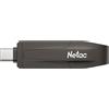 Netac Unità a stato solido USB esterna portatile da 256 GB, fino a 550 MB/s Type-c e USB 3.2 doppia interfaccia per archiviazione dati, espansione di archiviazione per foto/video/musica/file, US8