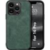 Kepuch Silklike Cover per iPhone 16 PRO - Custodia Case Piastra Metallica Incorporata per iPhone 16 PRO - Verde