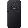 Kepuch Cover per Honor Magic 5 Pro - Custodia Case Piastra Metallica Incorporata Litchi Grano - Nero