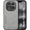 Kepuch Silklike Cover per Redmi Note 14 Pro+ 5G - Custodia Case Piastra Metallica Incorporata - Grigio