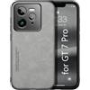 Kepuch Silklike Cover per Realme GT 7 Pro - Custodia Case Piastra Metallica Incorporata - Grigio