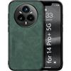 Kepuch Silklike Cover per Realme 14 Pro+ 5G - Custodia Case Piastra Metallica Incorporata - Verde