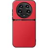 Kepuch Cover per Xiaomi 14 Ultra - Custodia Case Piastra Metallica Incorporata Litchi Grano - Rosso