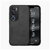 Kepuch Silklike Cover per Vivo Y19s 4G - Custodia Case Piastra Metallica Incorporata - Nero