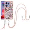 SNCLET Custodia per Motorola Edge 50 Pro Case con Collana Regolabile Laccio Tracolla Bumper Cover TPU Edges Antiurto Custodia Protettiva Back Case per Motorola Edge 50 Pro,Fish Scale Marmo
