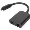 Sxhlseller Splitter Ottico 1 in 2 Out Splitter Cavo Ottico Maschio a Femmina, Convertitore in Fibra Ottica a 6 Core per per XboxOne S 360 CD DVD