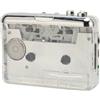 Dpofirs Lettore di Cassette Trasparente, Convertitore da Cassetta a MP3 con Inversione Automatica con Jack da 3,5 Mm, Lettore di Cassette Portatile Alimentato a Batteria