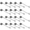 QUARKZMAN Copertura Protettiva per Porta USB 20pz Copertura Porta USB Antipolvere Silicone per Porte Femminili USB Tipo-A Protettori PC Laptop, Trasparente Nero