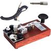AWJUWHBJ K8 Acciaio Formazione Con 3.5mm Cavo Morse Keyer Onde Corte Consiglio Pratica Codice Manuale Trasmettitori Codice In Acciaio Inox