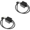 Gatuida 2 Pezzi 2.5mm Stereo A Rj9 Cavo Convertitore Adattatore Per Telefono Cavo Audio Jack Per Cuffie Nero