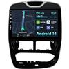 Keconsing 10.1 [8G+256G] Android 14 Autoradio per Renault Clio 4 ZOE 2012-2019-Integrato Wireless CarPlay | Android Auto | DSP | GPS Sat Nav | Bluetooth 5.0 | Mirror Link | 360° Panoramica+CAM&MIC