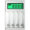 Oikabio Caricabatterie LCD Display 4 slot per batterie ricaricabili AA/AAA NiCd NiMh Caricatore Nimh AA