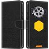 Shantime Custodia Portafoglio in Pelle Compatibile con Cubot Kingkong Power 5, Cover Colorata Flip con Portacarte, Chiusura Magnetica Protettiva(Nero)
