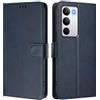 Generic Custodia in pelle PU compatibile con OPPO REALME C71 4G all'estero con porta carte di credito, blocco RFID, custodia protettiva in pelle PU per donne e uomini per OPPO REALME C71 4G all'estero, blu
