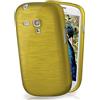 moex Cover in Silicone Compatibile con Samsung Galaxy S3 Mini | Effetto Alluminio Spazzolato, Verde