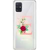 Mixroom - Cover Custodia Case In TPU Silicone Morbida Sfondo Trasparente Per SAMSUNG GALAXY NOTE 20 (5G) Fantasia Iniziali Lettera E Rosa