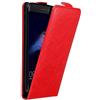 Cadorabo Custodia per Huawei P8 LITE 2017 in ROSSO MELA - Protezione in Stile Flip con Chiusura Magnetica - Case Cover Wallet Book Etui