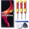 Dpofirs Sostituzione Schermo OLED da 6,8 Pollici per S23 Ultra EU Versione S918B Versione Internazionale, Kit di Sostituzione Schermo, Display Touch Screen Digitizer Assembly con