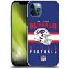 Head Case Designs Licenza Ufficiale NFL Tipografia Casco Buffalo Bills Graphics Custodia Cover Dura per Parte Posteriore Compatibile con Apple iPhone 12 / iPhone 12 PRO