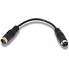 System-S S-Video Cavo 15 cm Mini DIN 4 pin femmina a femmina in nero