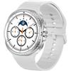 JINSHANGZI 2025 Galaxy Watch 8 Ultra Smart Watch 1.43 HD Men AMOLED Screen Multifunctional Sports Fitness Tracker Healthy Women Smart Watch (Silver)
