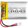 Liter energy battery Batteria 902025 LiPo 3.7V 360mAh 1.332Wh Ricaricabile Connettore PH2.0 (JST-PHR-02) Tipo B Litio: Assicurarsi che la polarità del dispositivo corrisponda 27x20x9mm (PH2|360mAh|902025)