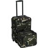 Rockland Set di valigie verticali Softside moda, Mimetico, 2-Piece Set (14/19), Zaino per bambini
