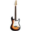 GEWA Chitarra Elettrica RC-100 sunburst, Corpo in legno di tiglio massiccio, Manico in acero, Tastiera in legno di pakka, hardware cromato