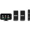 RØDE Wireless Micro - Kit di Microfono Wireless Compatto per Fotocamera, Due Microfoni con Ricevitore per Fotocamera, Ricevitore per Smartphone e Custodia di Ricarica - USB-C, Nero