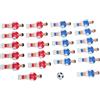 Vistreck Set di Ricambio per Giocatori di Biliardino da 22 Pezzi - 11 Figure Rosse e 11 Blu con Palla da 32 Mm per Calcio Balilla 4824 Hines