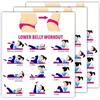 Generic Tabella di allenamento per addominali, guida fitness, pittura decorativa atletica, per donne, principianti, professionisti, casa, ufficio, palestra, studio, soggiorno, camera da , garage