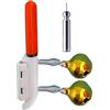 Generico Clamp On Fishing Pole Light - Rechargeable Waterproof Fishing Rod Tip Light | Night Fìshing Indicator With Fish Finder Lamp | For Surf Rod Sea Hand Rods Raft Rods Casting , Includes 2 Fîshing Bells