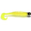 Black Cat Premium Curly Worm - Pesce in gomma con lamelle, per pesca a spinning, 17 cm, colore: Giallo