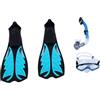 Vroomoto Set da Snorkeling Professionale per Adulti, Pinne Leggere e Maschera Senza Perdite per Avventure Subacquee, 3 unità (M)