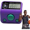 Generic Contatore di dita, mini bussola portatile, strumento orologio, contatore di clic, per golf, maglieria, uncinetto, preghiera, pesca, baseball, basket, aula, coaching