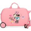 JOUMMA BAGS Minnie Imagine Trolley Cavalcabile Abs 4 Ruote 45 Cm Rosa