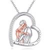 YFN Collana con ciondolo a forma di padre e figlia, in argento Sterling 925, per donna, regalo per figlia di papà