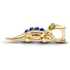 PANDORA Alligator 14 k Oro Plated Charm with Imitazione Lapislazzuli And Light Green Crystal