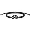 SAILBRACE Bracciale Nero Bike Braid Acciaio inossidabile, poliestere