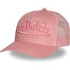 Von Dutch Originals - Cappellino Trucker con rete, rosa, con logo ricamato in rilievo, regolabile