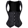 WLFFW Corsetto Sottoseno Gotico Corpetto Donna Spallacci (EU(50-52) 7XL, Nero)